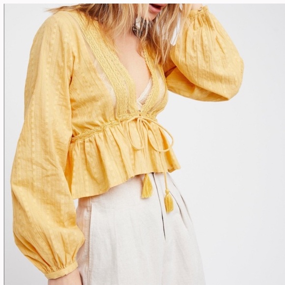 Free People yellow blouse - Picture 3 of 8